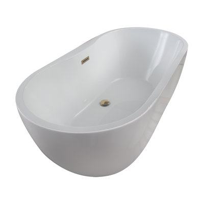 Penney 60.75'' x 29.37'' Soaking Acrylic Bathtub
