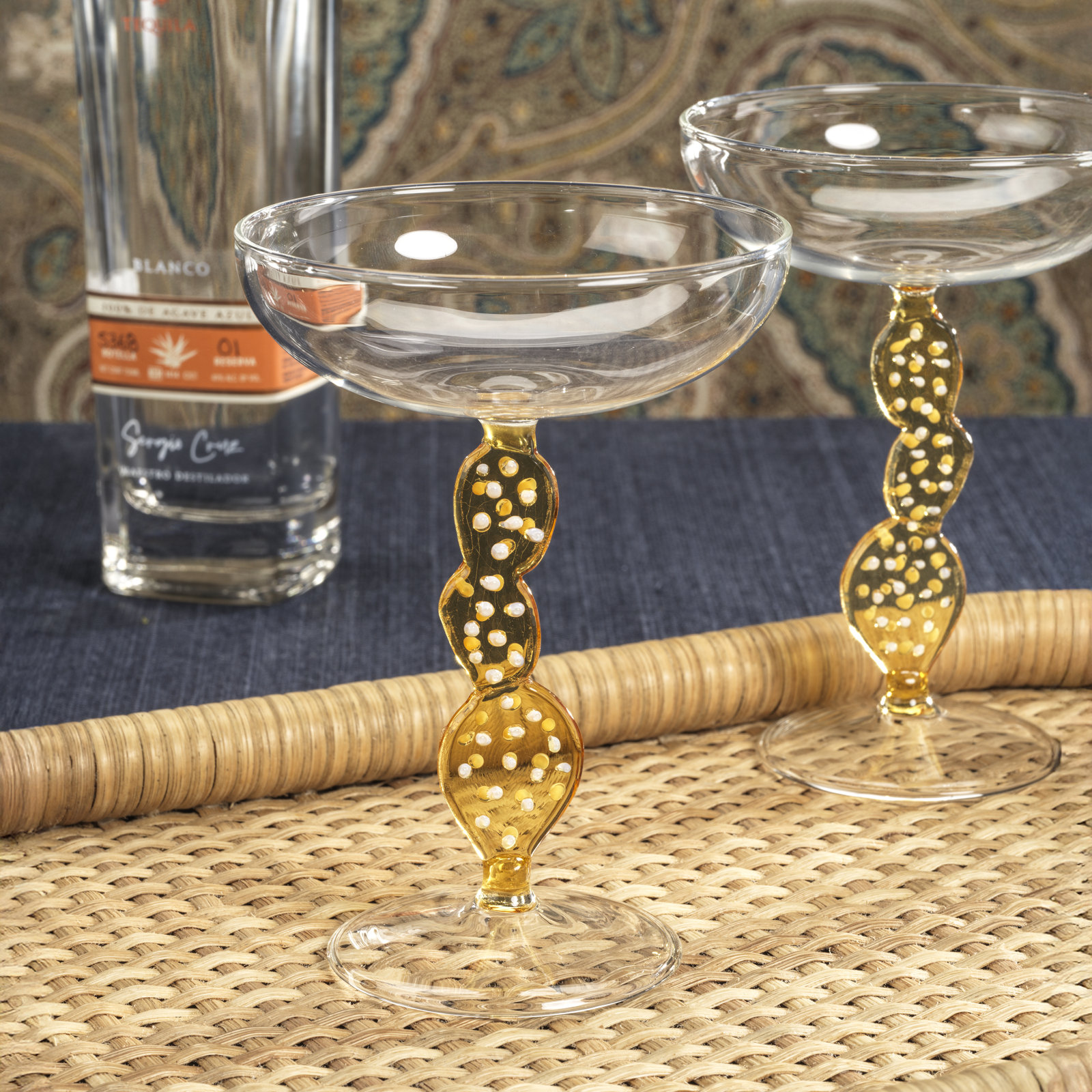 Tequila Martini Glass, Mellow Yellow