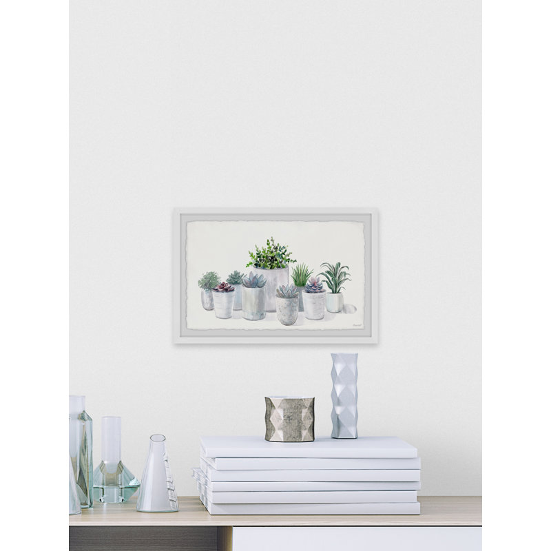 Exotic Succulents 1 Piece Single Picture Frame Painting, 41 cm H  x 61 cm W