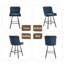 Joutel Quilted Back Counter Height Bar Stools with High‑Resilience Foam Easy Assembly Heavy‑Duty Metal‑Leg Bar Chairs Vintage‑Style Stools for Kitchen Home Bar-553902866