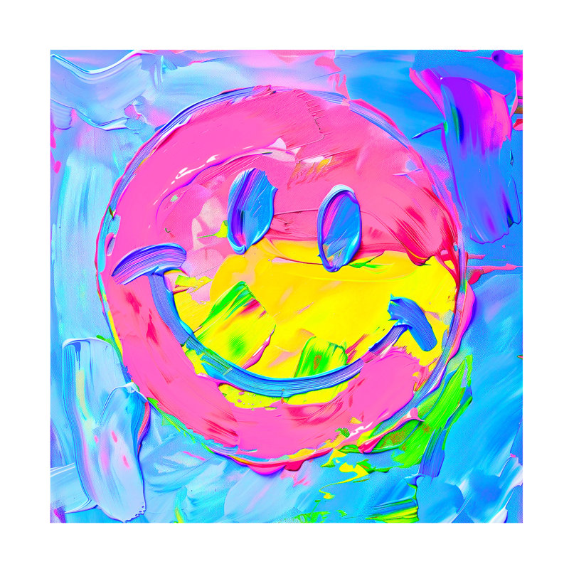 Art sur toile Jess Stempel Smiley 17, H 18 po x l 18 po