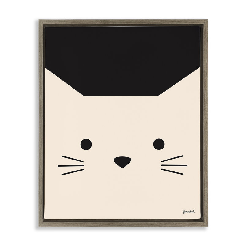 «White Cat Close Up», encadrée par Jessica Beck, Cadre flottant orme Montalcino, H 21 po x l 17 po