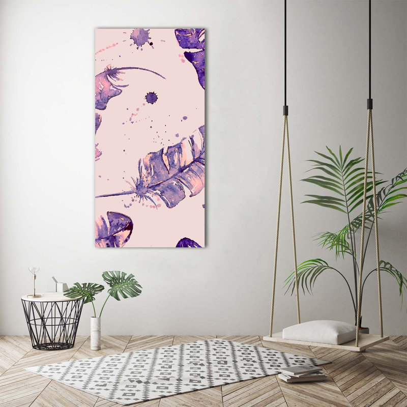 Feathers 1 Piece Wrapped Canvas Wall Art, 140cm H x 70cm W