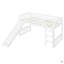 Lit mezzanine simple avec glissoire et échelle