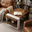 Table basse moderne à 2 niveaux avec cadre géométrique Aelwen-1153212740