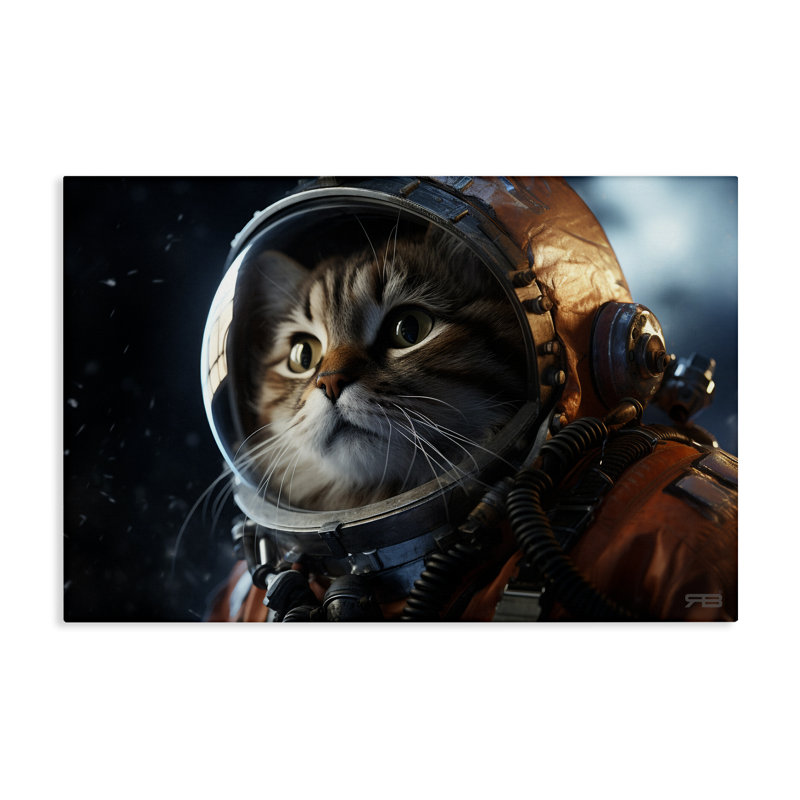 «Astronaut Cat in Space» par Roozbeh Bahramali, H 16 po x l 24 po