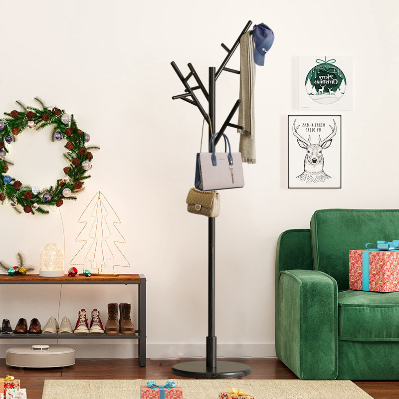 Freestanding Coat Rack For Entryway And Corner, Black