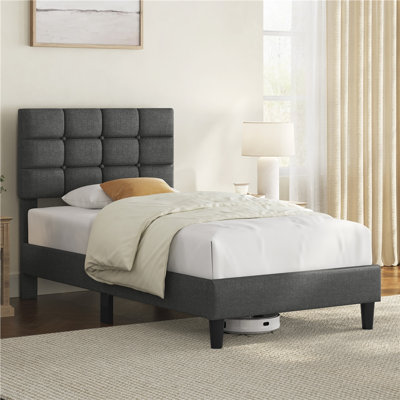 Lit plateforme tapissier Contemporary