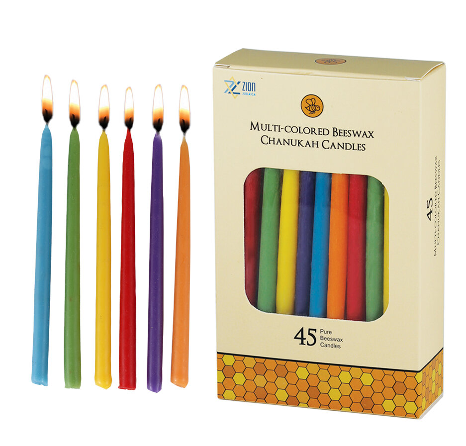 The Holiday Aisle Natural Beeswax Long Deluxe Hanukkah Candles (Set of 45)