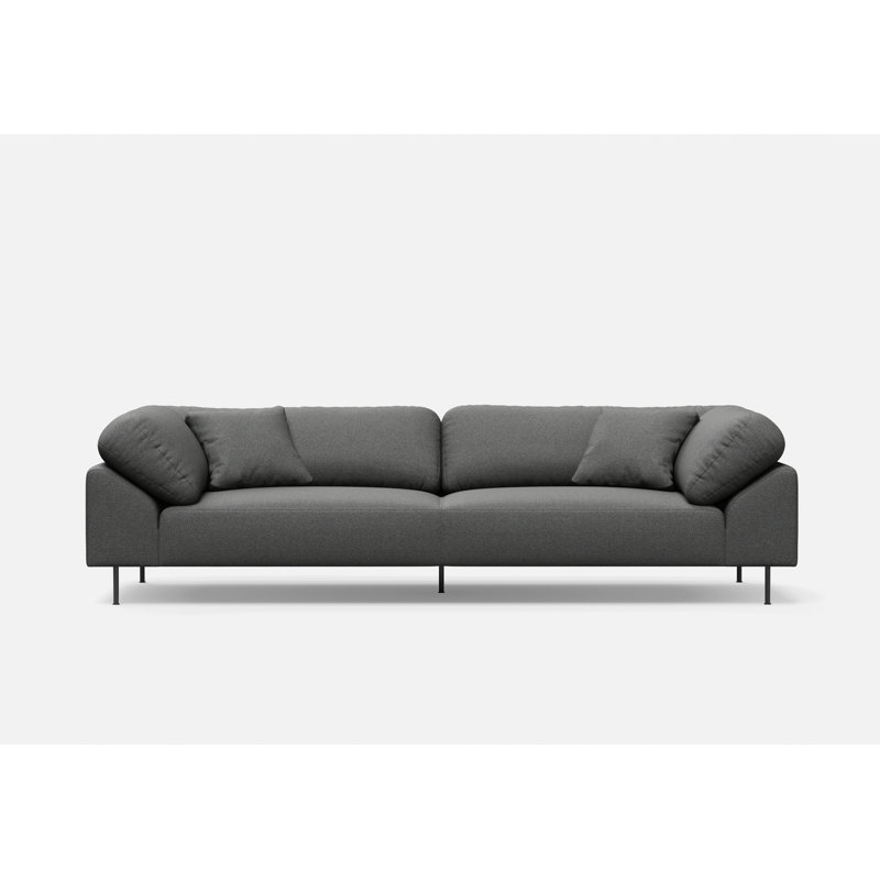 Collar 3-Seater, Gray, Cotton Blend