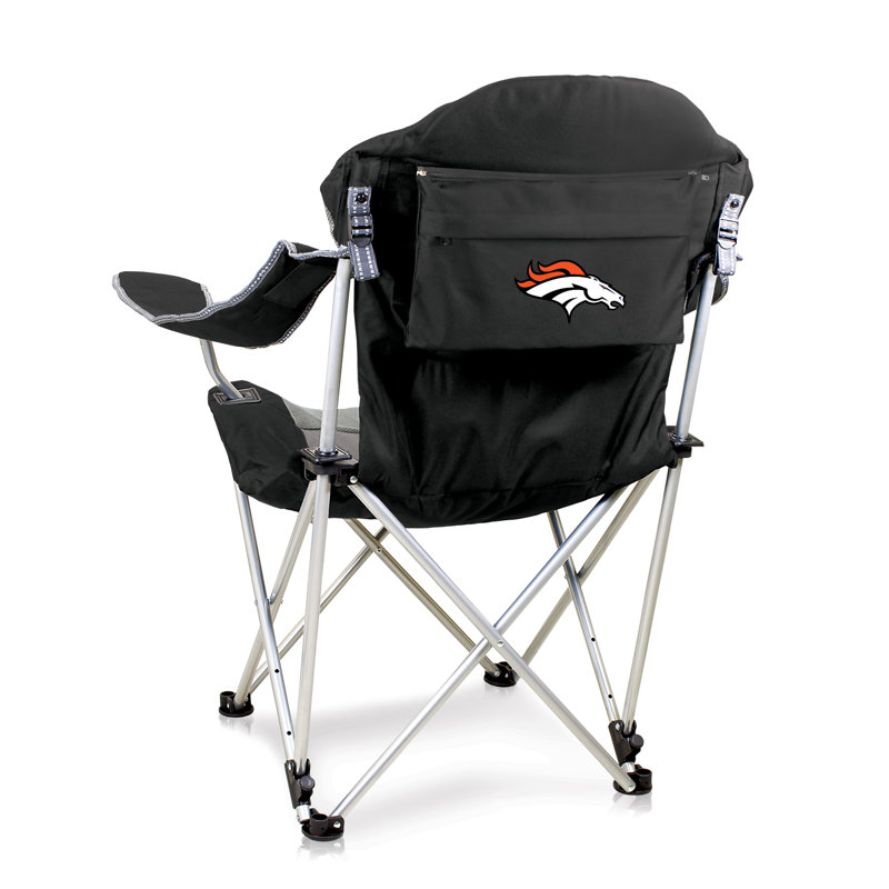 NFL Reclining Camp Chair, Black, Denver Broncos