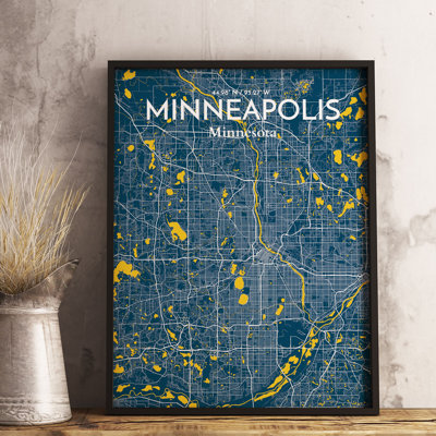 Minneapolis City Map - Unframed Graphic Art