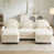 Beige White+3Seat+2Ottoman