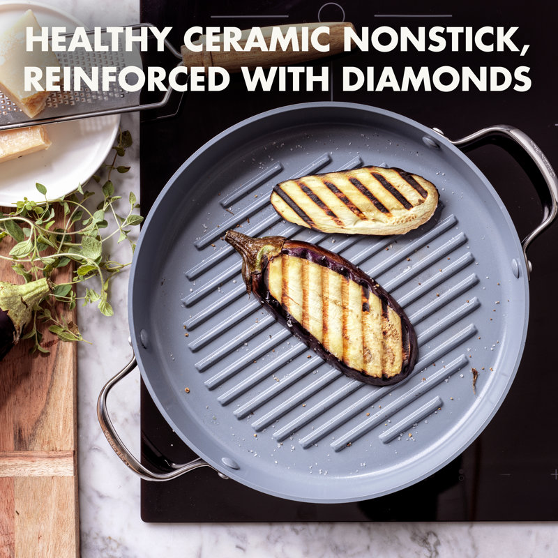 GreenPan Valencia Pro Healthy Ceramic Non Stick 11" Grill Pan