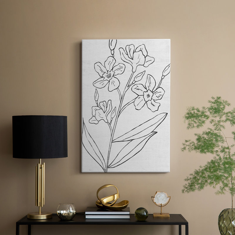 Croquis botanique I - galerie sur mesure, H 48 po x l 32 po