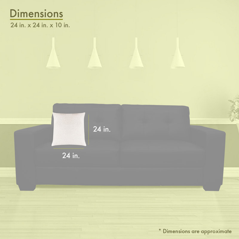 Coussin sherpa Missouri, H 24 po x l 24 po