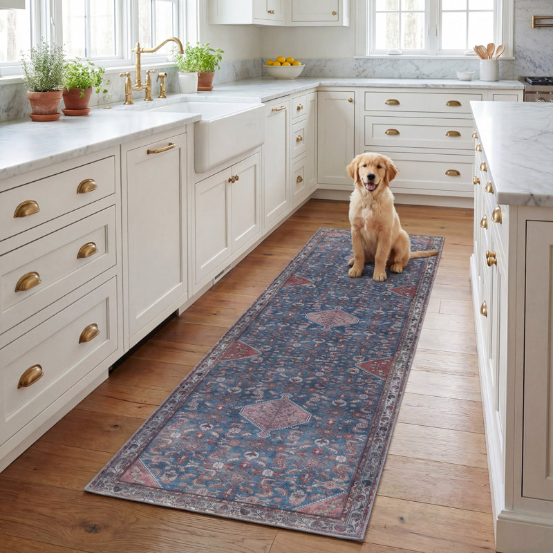 Tapis oriental performant lavable à la machine Tucson 228 M / W S / R, Tapis de couloir 2 pi 6 po x 8 pi