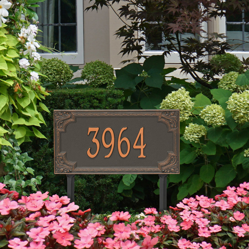 Plaque d'adresse sur 1 ligne Signature Series, Cuivre, Oui, Cuivre forgé