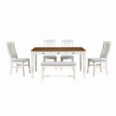 Lakeithia Rectangular 59'' L x 35.4'' W Dining Set -  Red Barrel StudioÂ®, C522573015624FFC865F68FFF2777C4D