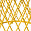 Table de bout en fer jaune mat attrayant, décoration présente, 19,35 po x 19,35 po x 17,37 po, capacité de charge maximale de 20 lb, motif accrocheur accentué-690877918