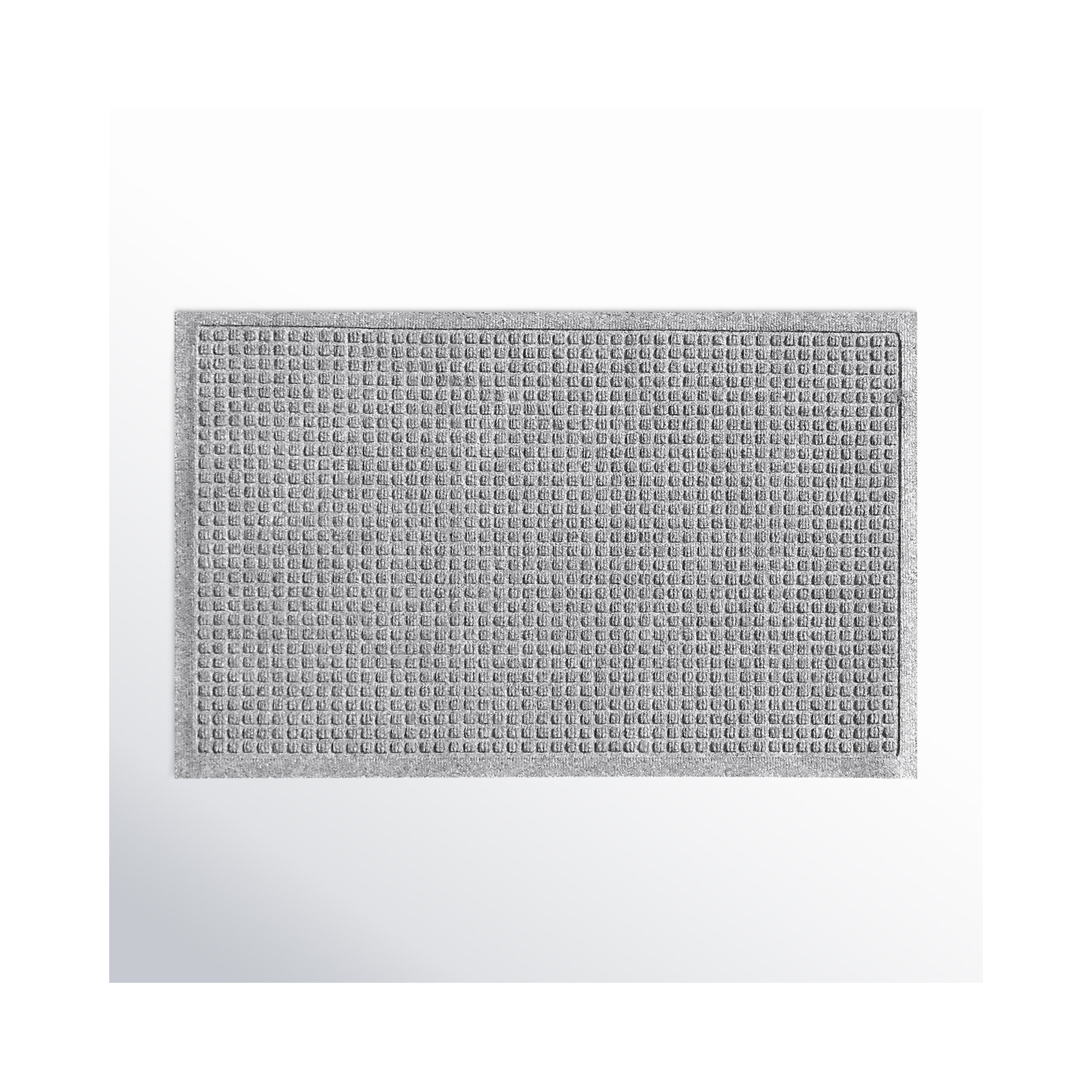 WaterHog Squares Indoor Outdoor Door Mat, Medium Gray, Rectangle 2' x 3'