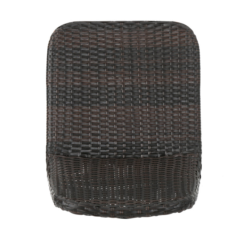 Outdoor Dining Side Chairs with Cushions, Light brown