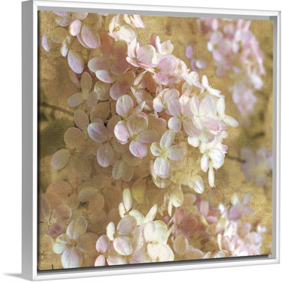 Art mural doré sur toile «Hortensia I»