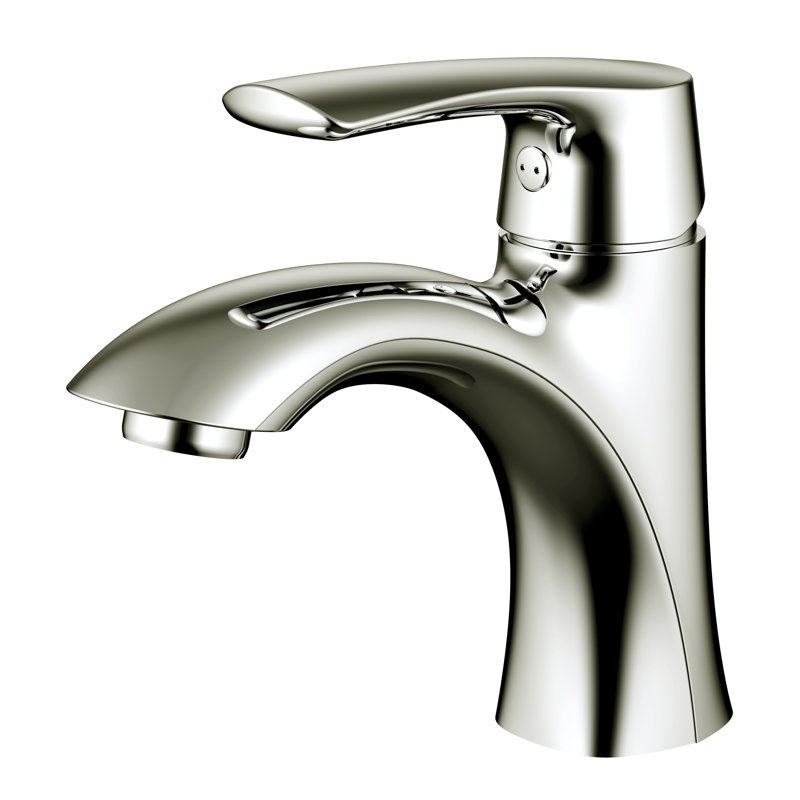 Single-Lever Bathroom Faucet with Drain Assembly, Brushed Nickel