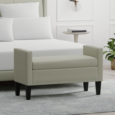 Macrina Polyester Upholstered Storage Bench