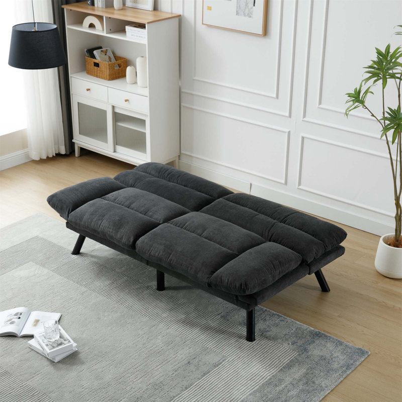 Hillert 70.08'' Upholstered Sofa, Dark Gray Linen