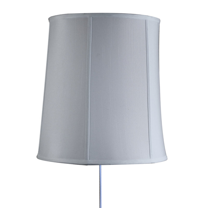Abat-jour tambour en lin H 17 "x l 16" (araignée), H 15 po x l 14 po, Bleu