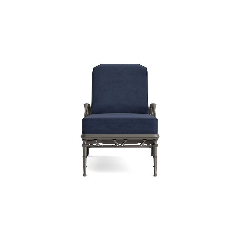 Calcutta Outdoor Chaise Lounge, Mica, Fusion Neptune
