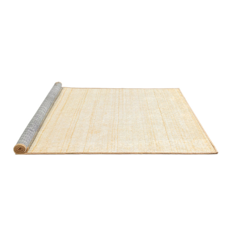Tapis contemporains 273 bruns lavables à la machine, Rond 5 pi