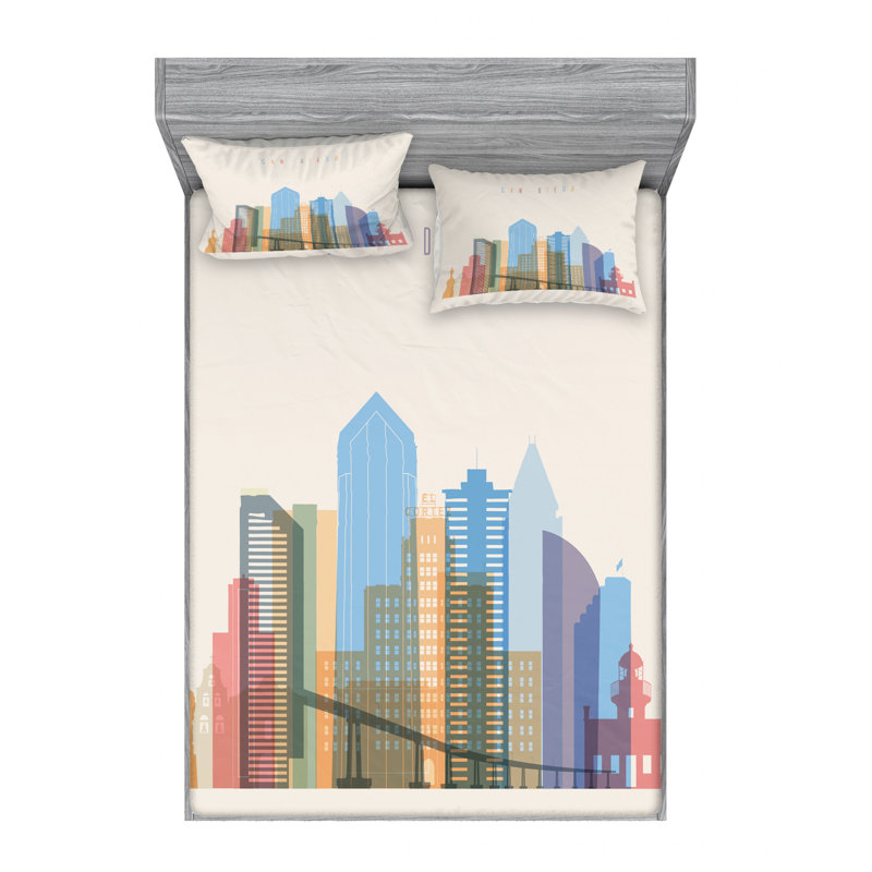 Microfiber Sheet Set, Queen Sheet Set with Fitted Sheet