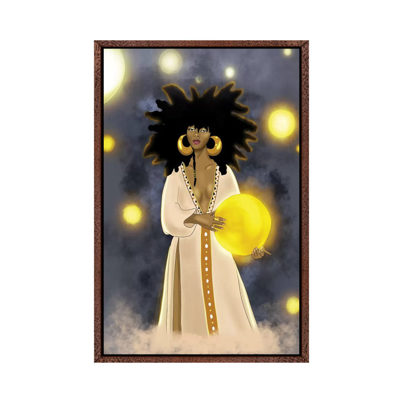 Quasar Solar - Print on Canvas, 66.04 cm H x 45.72 cm W, Classic Brown Wood Framed