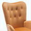 Fauteuil à oreilles Mid-Century moderne capitonné-1673436089