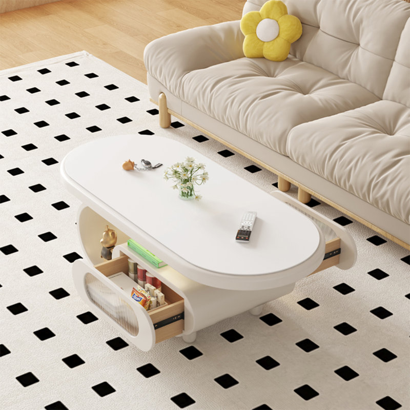 Table basse française ovale, H 19,7 po x L 47,2 po x l 27,6 po