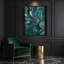 Abstrait art fluide sur toile bleue 21-1424178717