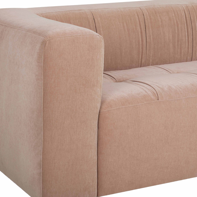 Canapé en chenille recyclé Alder, Rose