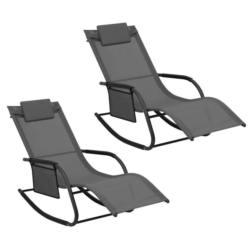 Avraham Long Reclining Single Chaise, Grey