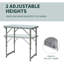 Table de camping pliante Outsunny de 23 po avec hauteur réglable (table incluse seulement)