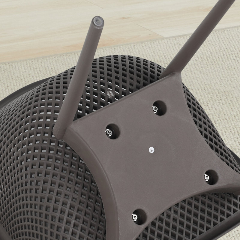 Chaise d'appoint d'intérieur / extérieur (ensemble de 2), Gris