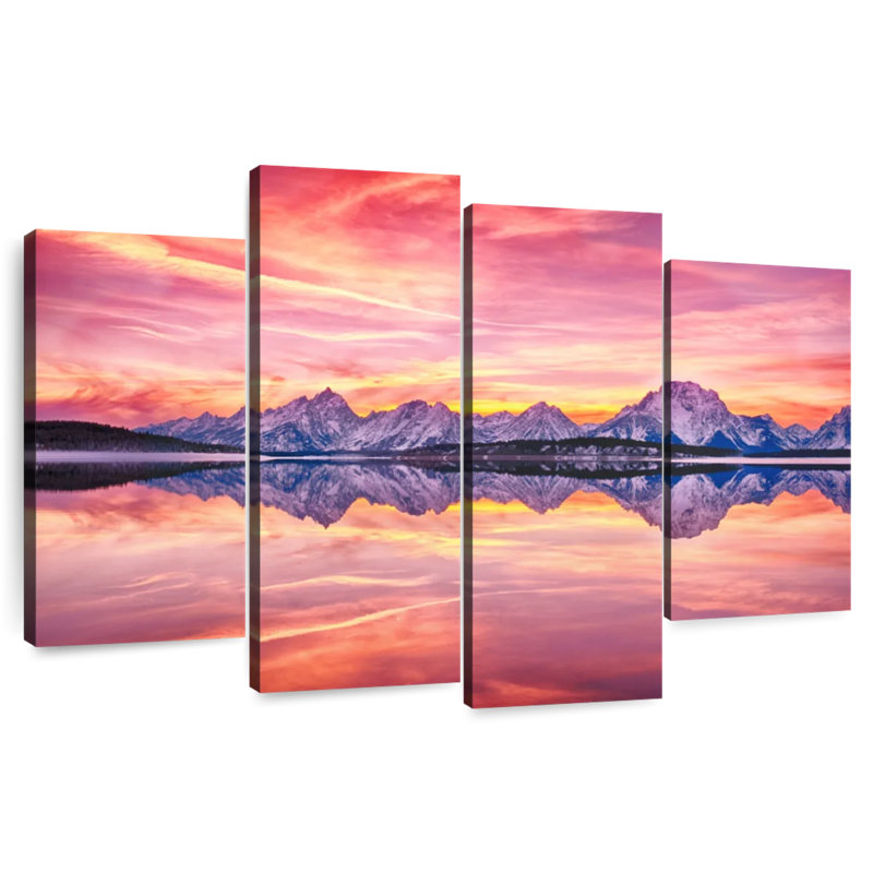 Reflet du lac Alvord Teton, H 22 po x l 36 po