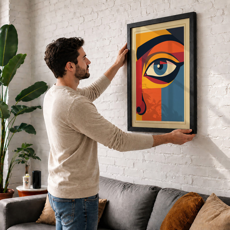 Abstract Eye Study Modern - Print, A3 - 42.0 x 29.7 cm, White