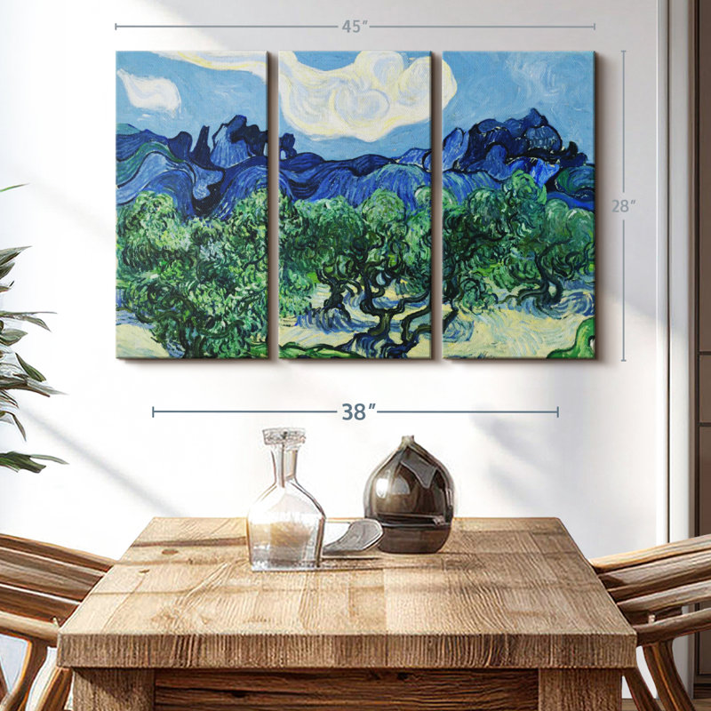 «The Olive Trees» sur, H 45 po x l 28 po