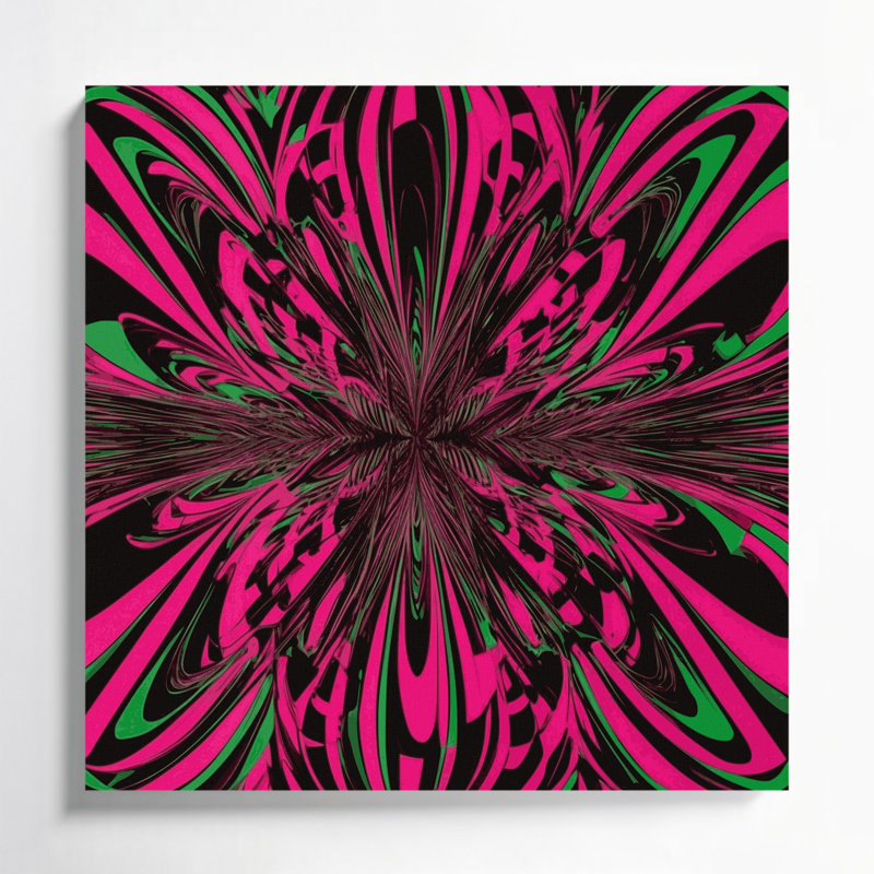 Op Art 16 Brown Canvas Wall Art, 12" H x 12" W