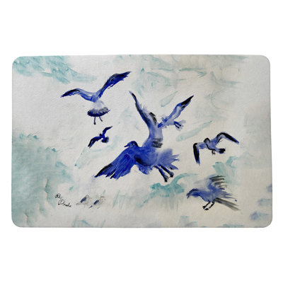 Tapis d'extérieur antidérapant 18 po x 26 po Flocking Gulls