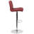 Chestertown Contemporary Vinyl Adjustable Height Barstool with Rolled Seat and Chrome Base-1479003128