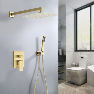 Wall mounted rainfall shower head system shower faucet