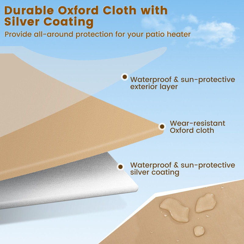 Cassundra Outdoor Patio Heater Cover, Beige
